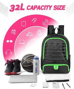 Mochila de baloncesto para hombre con compartimento para zapatos/plegable/impermeable/gran capacidad, mochila deportiva informal, muestra gratuita - Product Image 4