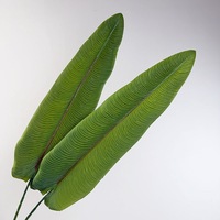 Vente flash - Feuilles de Monstera artificielles vertes, grandes feuilles en plastique, tige de feuilles de Monstera pour la décoration de table et de la maison