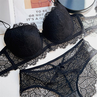 Ensemble de lingerie push-up en dentelle sexy pour femme, grande taille, pour poitrine généreuse, style révélateur, Pure Desire Sweet Girl