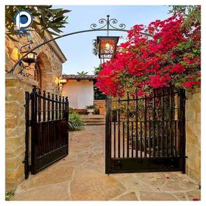Puerta y Portón de Hierro Forjado Estilo Español Prima |   Entrada Peatonal de Fleur-de-lis & Speakeasy Villa - Product Image 2