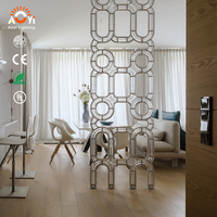 Aoyi Lighting - Cloison en tubes de verre géométriques - Décoration artistique haut de gamme pour hall de villas et de maisons de luxe
