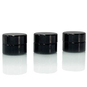 Hot Selling Empty Round Black Uv Glass Concentrate Jar 10ml 30ml 50ml 100ml 300ml 500ml 1000ml Violet Glass Jar With Lids - Product Image 2
