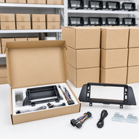 Kit Bingkai Bezel Radio Mobil ABS untuk Kia Sportage 2008-2017 Panel Trim Dasbor Navigasi Android QLED IPS Matte Black