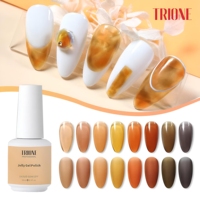 Vernis Gel Transparent Cristal Ambre Effet Gelée Marron Caramel Translucide UV LED Soak Off – Fournitures Professionnelles pour Salons de Manucure en Gros