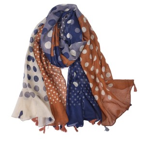 Fancy New Dots Pattern Cotton Feeling Headscarf for Ladies Long Large Polyester Hijab Fashion Gold Bronzing Shiny <b>Scarves</b> <b>Shawls</b> - Product Image 3