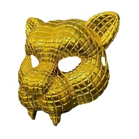 Nouveau masque de léopard doré Animal d'horreur vente chaude accessoires de danse en plastique PVC Halloween carnaval fête Costumes de jeu de rôle
