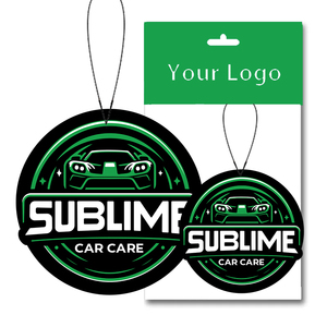 Désodorisant de voiture en papier personnalisé avec logo, en gros, carte parfumée promotionnelle avec forme personnalisée pour cadeaux promotionnels - Product Image 3