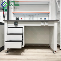 Table de travail modulaire mobile moderne, mobilier de laboratoire multifonctionnel pour écoles, hôpitaux, cliniques, équipement de laboratoire en acier pour chimie