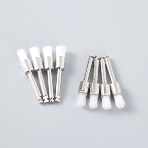 Brosses de polissage dentaire à tête plate, en acier inoxydable blanc, pour le blanchiment des dents, accessoires jetables pour soins bucco-dentaires - Product Image 1