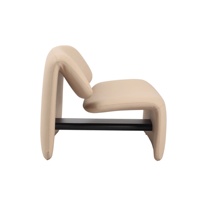 Nouveau design moderne, fauteuil d'appoint confortable en cuir PU, fauteuil lounge en forme de M pour la maison, l'hôtel, le salon