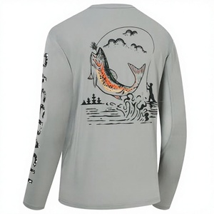 Camisa de Pesca para Hombre, Negra, Personalizada de Fábrica, Transpirable, UPF 50, 100% Poliéster, Tallas Grandes, Marca New Journey, Servicio OEM - Product Image 3