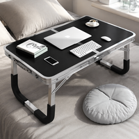 Table de lit pliable multifonctionnelle pour ordinateur portable, bureau, table à petit-déjeuner portable et pliable pour étudiants et adultes