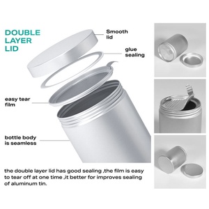 Juego de tarros cosméticos de doble pared premium |   Envases de Aluminio Serigrafiados para Aceites Esenciales y Lociones, Materiales Reciclados, Bomba Dosificadora para Lociones - Product Image 5
