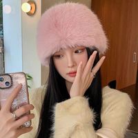 Gorro de Invierno Ruso para Mujer, Estilo Cosaco, con Forro de Algodón Afelpado y Peluche Sintético de Visón