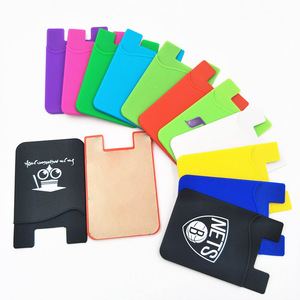 Promozione in Silicone porta carte da visita <span class=keywords><strong>portafoglio</strong></span> con Logo stampato porta carta di credito Mobile - Product Image 1