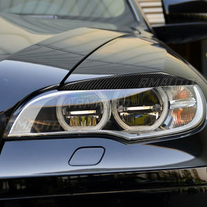 1 par de cubiertas decorativas para faros delanteros de coche, de fibra de carbono real, para BMW E71 X6 X6M 2008 2009 2010 2011 2012 2013 2014 - Product Image 6