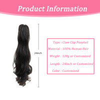 Extensions de cheveux naturels indiens Remy à clipser, 100 % cheveux humains, ondulés, de haute qualité, sans perte de cheveux