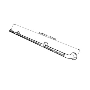 Barra de Seguridad Antideslizante Personalizada de 1 Metro, Blanca, de Plástico y Acero Inoxidable, para Ancianos, para Pasillos y Escaleras - Product Image 2