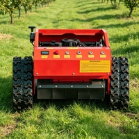 Tondeuse à gazon robotisée télécommandée longue portée, moteur à essence, coupe-herbe sur chenilles pour tonte commerciale
