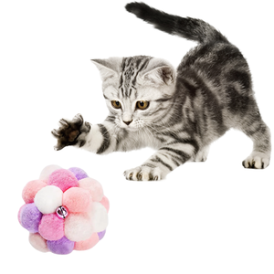 Juguete para Mascotas, Pelota de Peluche con Campana, Resistente a Mordeduras, para Gatitos, Suministros para Gatos - Product Image 1