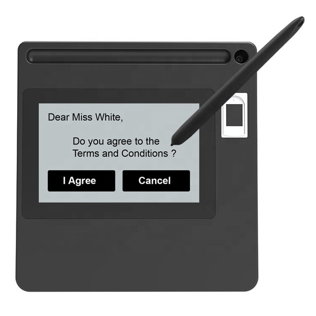 BLACK Digital Bank Hotel Signature Electronic Signature Pad