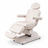 Table de massage électrique pliable de luxe en acier inoxydable réglable avec repose-pieds pour salon, spa et soins de la peau