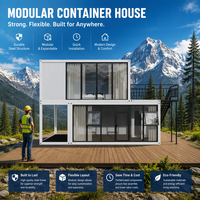 Maison conteneur modulaire préfabriquée en acier durable à double paroi vitrée pour usage commercial, bureaux et appartements – Style moderne