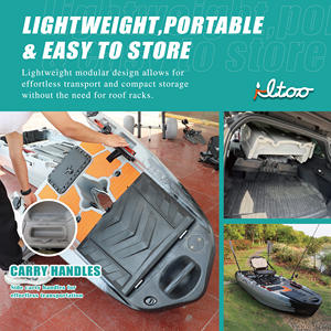 2025 tout nouveau Kayak à pédale modulaire pour une personne pêcheur à la ligne 9.8ft longueur 37 pouces largeur 2 sections Kayak rotomoulé amovible - Product Image 5