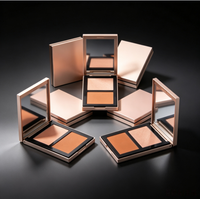 Palette de poudre scintillante pour le visage, marque privée OEM, imperméable, professionnelle, pour le contouring et l'illumination du visage