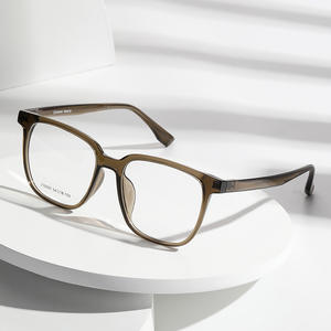 GTP J10009 Gafas ópticas cuadradas unisex con montura mediana, lentes AC, protección UV400, color té translúcido - Product Image 2