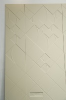 Panneau mural SUNGPU 3D en cuir gaufré, motif géométrique en losange, panneau mural rigide pour la décoration de fond de télévision dans le salon
