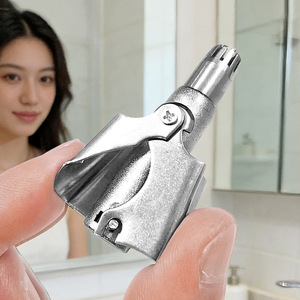 Stainless Steel Nose Hair Trimmer Manual Safety Round Tip For Nostrils Full Body Washable - Product Image 1