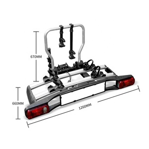 Portabiciclette da viaggio per esterni montate su attacco 2 portabiciclette 2-portabiciclette per <span class=keywords><strong>auto</strong></span> SUV - Product Image 2