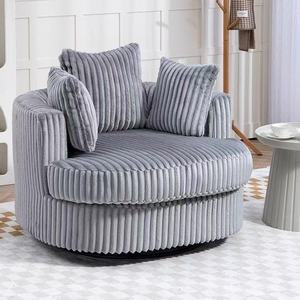 New Arrival Luxury White Adjustable Velvet Round Lazy Sofa Large <b>Cuddle</b> for Home Living Room Modern Design - Product Image 3