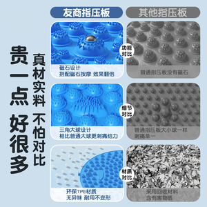 Esterilla de acupresión Wave Speed, masajeador de pies de TPE, 52 cm, azul y morado, diseño de doble capa engrosado para masajes de salud y fitness - Product Image 4