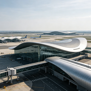 Edificio Prefabricado de Acero de Alta Seguridad Estructural, Resistente a la Vibración del Viento, para Vestíbulo de <span class=keywords><strong>Aeropuerto</strong></span> - Product Image 3