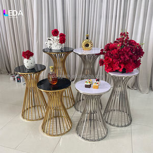 Socle rond doré LEDA 60 70 90 cm pour gâteau de mariage, présentoir à dessert pour fête de mariage - Product Image 1