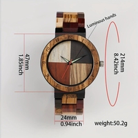Jam tangan kayu paduan mewah Top mode kepribadian Gerakan Jepang grosir jam tangan kuarsa kayu tahan air untuk pria