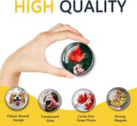 Aimant de réfrigérateur personnalisé en verre avec logo, aimants photo pour réfrigérateur avec design personnalisé pour la décoration de la maison, cadeau