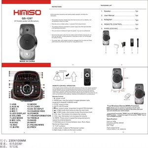 Qs-1287 Fabricante Chino Nuevo Altavoz Subwoofer de 12 Pulgadas P.m.p.o de 3000w de Gran Potencia para Karaoke y Fiestas con Micrófono Inalámbrico - Product Image 6