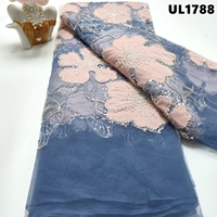 Nouvelle Tendance : Tissu en Velours Bolivien avec Dentelle Perlée et Broderie Lourde de Haute Qualité pour Femme