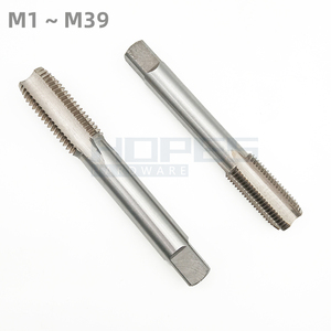 <span class=keywords><strong>Taraud</strong></span> métrique standard HSS M1 à M39 à pas grossier avec rainures droites pour aluminium, laiton, acier, fer, tôle, tuyau - Product Image 1