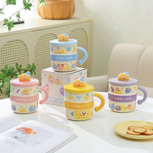 Schattige, luxe keramische mok voor zakelijke geschenken, draagbaar & herbruikbaar voor thuis en kantoor, met deksel - Product Image 2