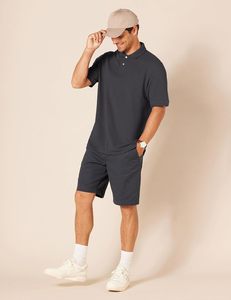 เสื้อโปโลผ้าฝ้ายแบบปิเก้พอดีตัวสำหรับผู้ชายเครื่องแบบนักเรียน - Product Image 3
