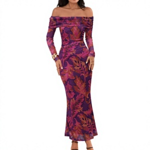Vestido Maxi Retro con Borlas y Patrón de Pavo Real, Estilo Gran Gatsby, para Fiesta de Cóctel, Baile de Charleston, Bordado - Product Image 1