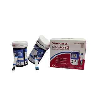 แผ่นทดสอบน้ำตาลในเลือด ราคา คุณภาพ ปลอดภัย Accu2 <span class=keywords><strong>Sinocare</strong></span> - Product Image 1