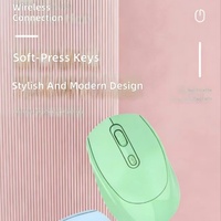 Mouse Nirkabel Ergonomis Optik USB Dual-Mode Warna-warni Macaron 4-Tombol Isi Ulang 2.4G DPI Dapat Diatur Grosir untuk Kantor