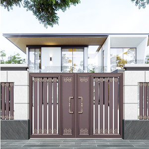 モダンオート自動スイングゲートシステムアルミデザイン屋外ホームとガーデンスライドオープンスタイル - Product Image 6