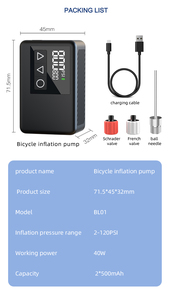 <span class=keywords><strong>Pompe</strong></span> à vélo intelligente à double écran NEWO BL01 avec arrêt automatique, gonfleur sans fil 120 PSI pour vélos de route et de montagne - Product Image 6