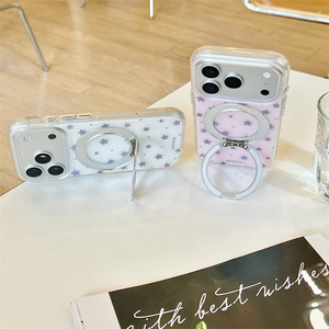 Funda de Lujo para Teléfono con Soporte Giratorio de Estrella Dorada y Doble Capa para iPhone 17 Pro Max, iPhone 16, iPhone 15, iPhone 14, Funda Protectora - Product Image 3